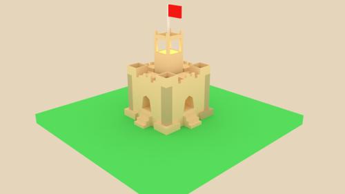 Low Poly Castle preview image